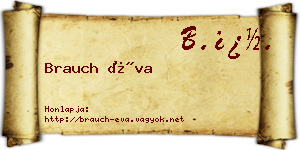 Brauch Éva névjegykártya